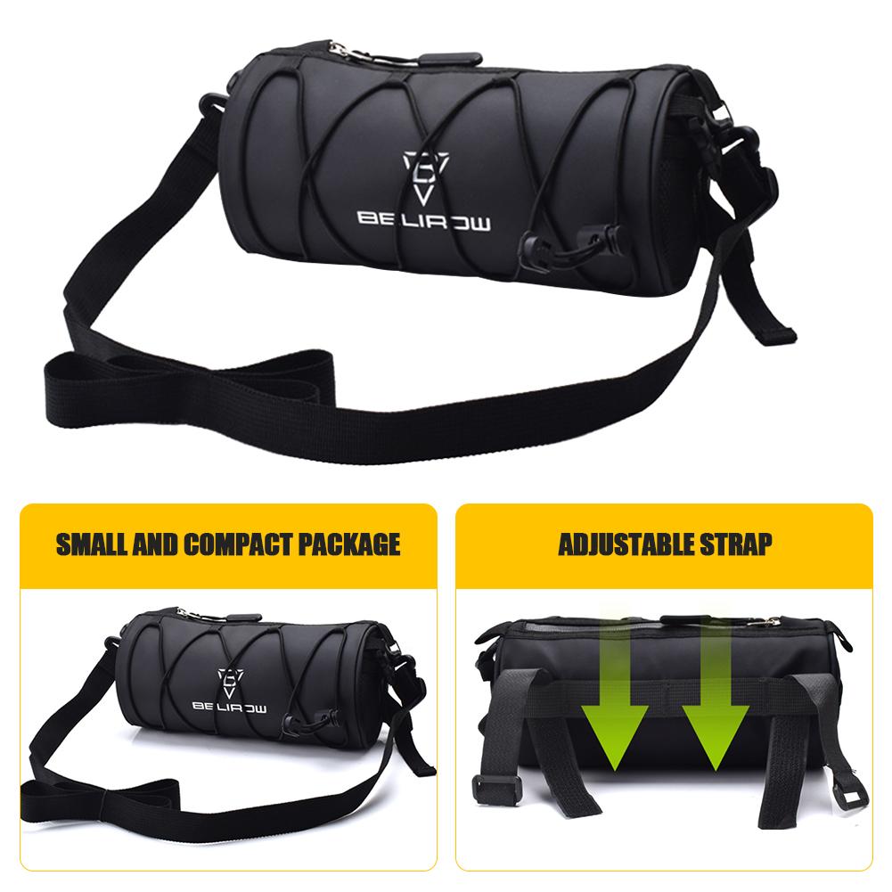 2.4/4.2L Front Bag Shoulder Bag Multi-Purpose Bike Handlebar Bag Cycling Frame Tube Bag Waterproof with Side Mesh Storage Pocket