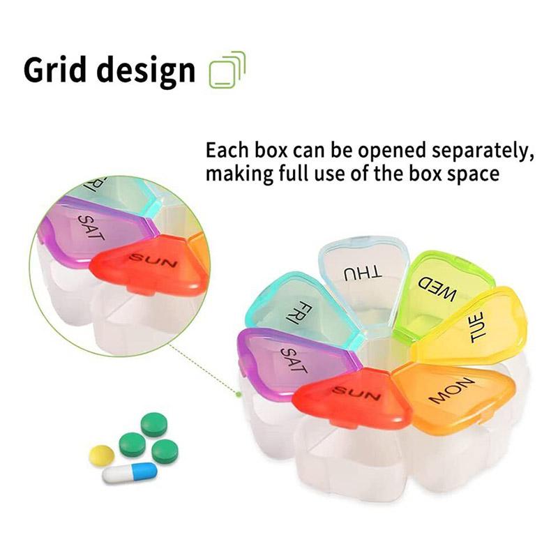 Большой органайзер для таблеток Kell, 1 шт., еженедельный 7-дневный органайзер для таблеток, коробка для таблеток, чехол для таблеток