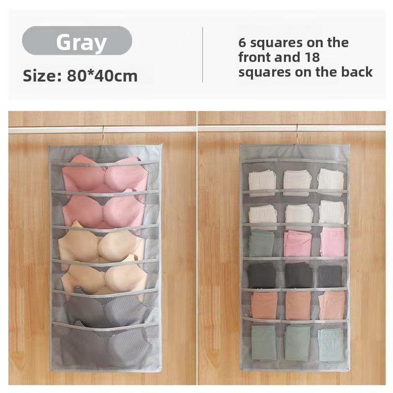1pc Double-sided Underwear Storage Bag, Hanging Underwear and Underpants Storage Bag, Compartments for Household Use