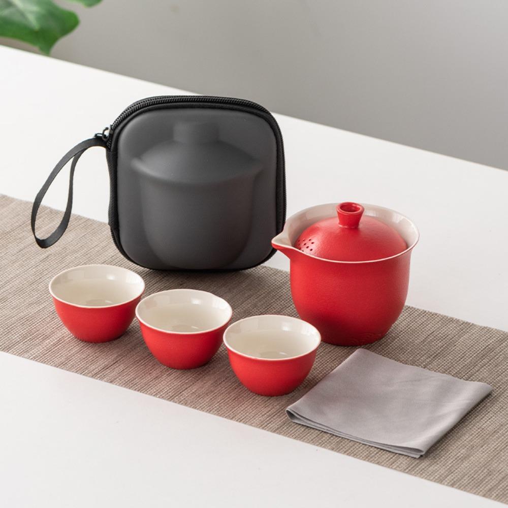 Инструмент для приготовления чая Набор для чая Кунг-фу Керамический набор чайников Чайная посуда Дорожный чайный набор Бизнес-подарок