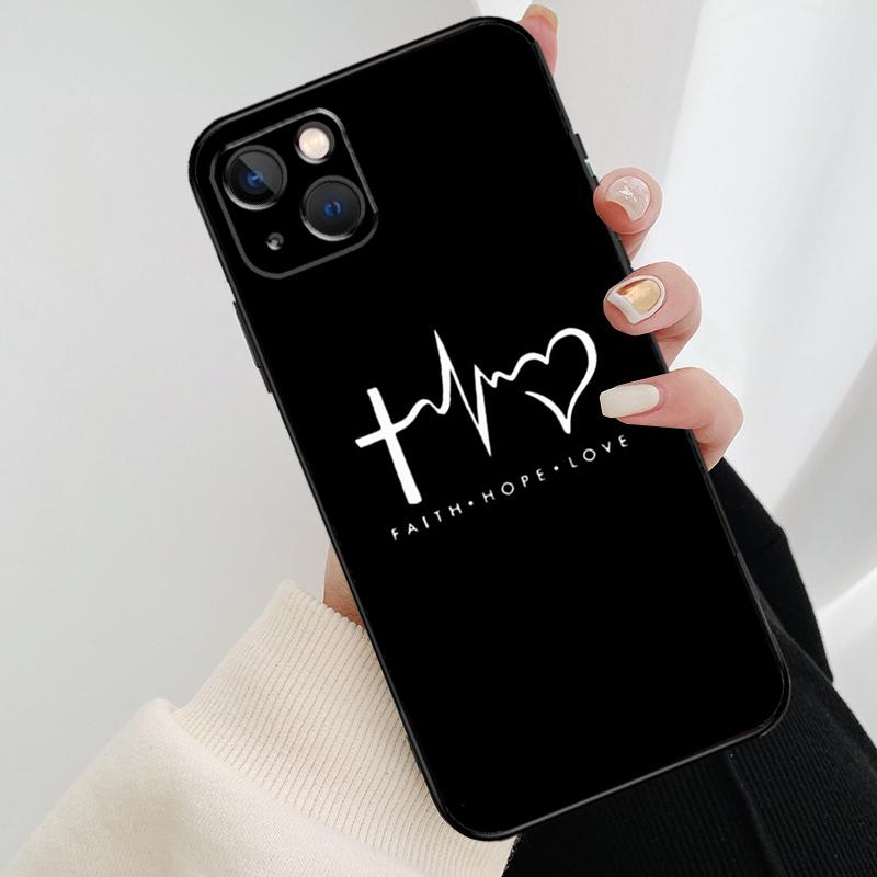 Чехол для телефона с крестом и стихом из Библии о Иисусе Христе для iPhone 17 Pro Max 16 15 11 13 12 14 Pro Max mini 15 16 Plus 16e 17 Air Cover
