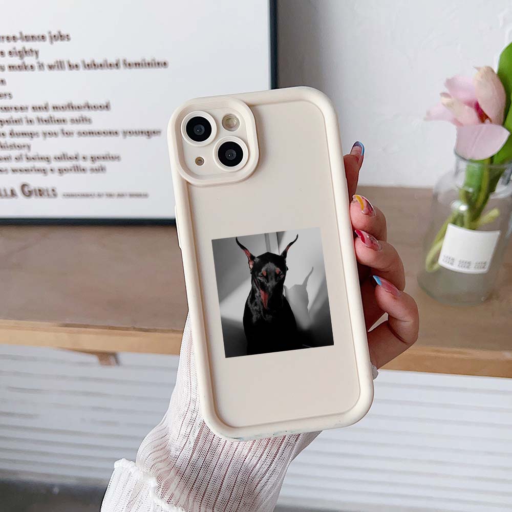 Чехол для телефона Sky Eye Ladder для iPhone 15 Samsung A24 Huawei Honor 90 Xiaomi Redmi 12 Infinix Realme Angel Eye Мягкая обложка NY6 Милый доберман арт