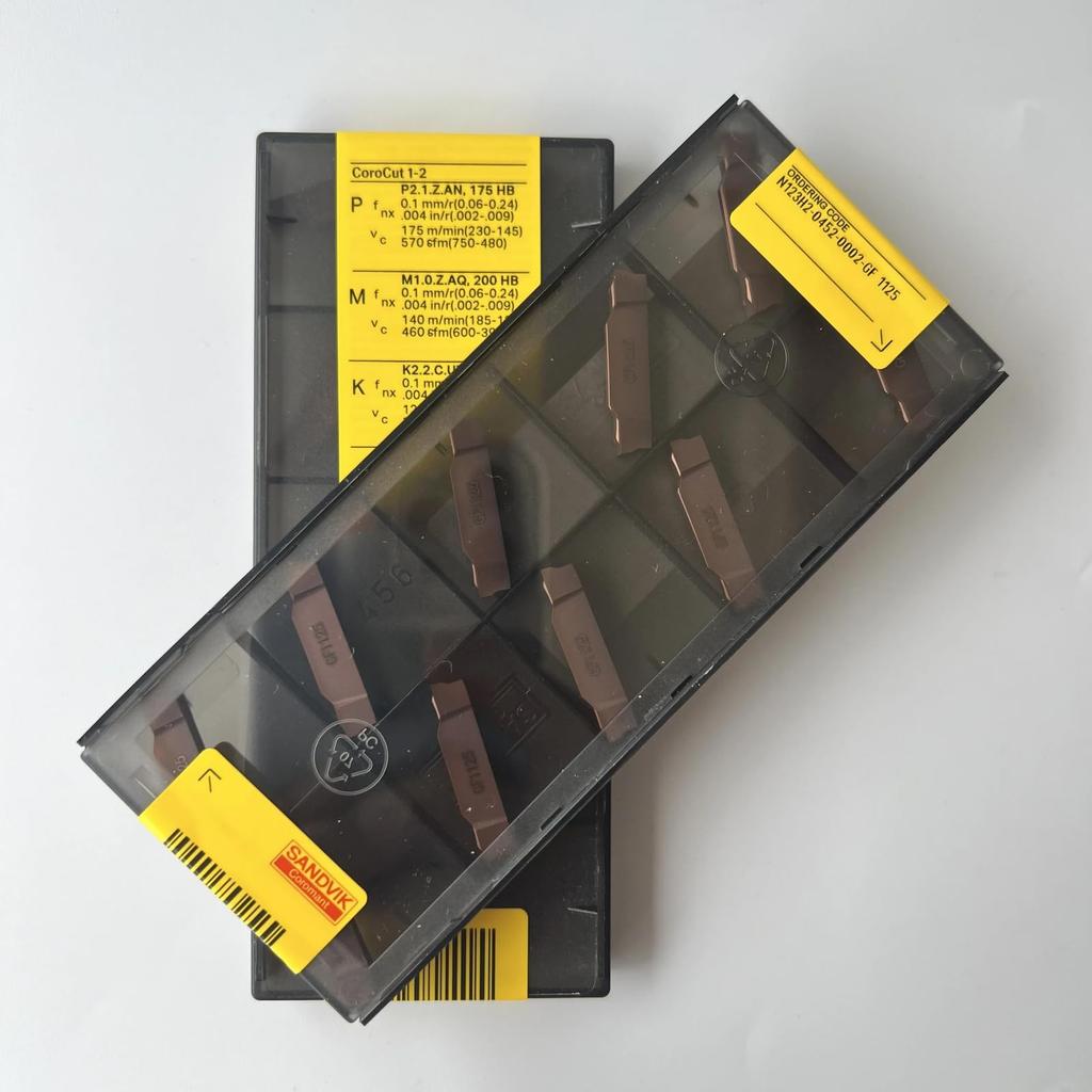 Original Sandvik / N123H2-0452-0002-GF 1125 CNC Lathe Carbide Blade Tool 10 Pcs