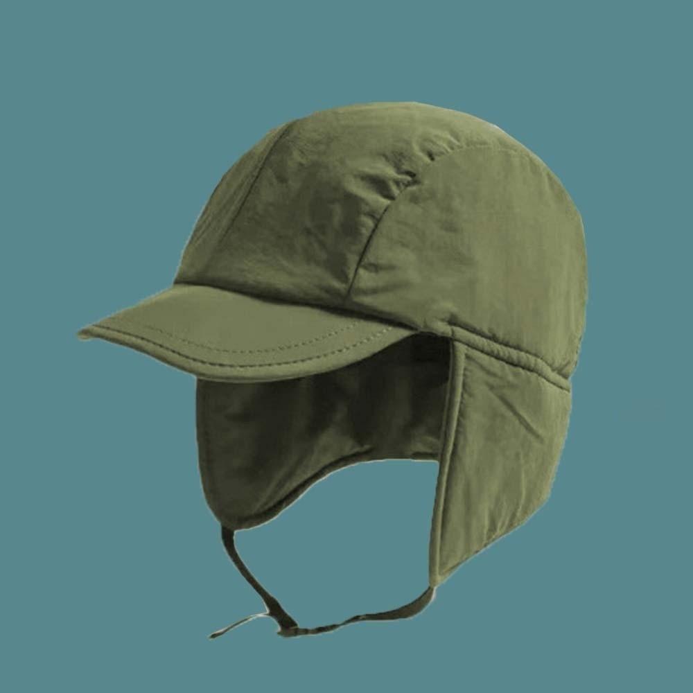 Легкая Шапка-Ушанка с Козырьком Японский Стиль Ветрозащитная Пилотская Кепка Защита Ушей Ушанка Зимняя