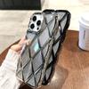 Роскошный чехол для телефона с 3D-покрытием и ромбовидной сеткой, блестящий порошок для iPhone 11, 12, 13, 14, 15 Pro Max 12 Pro 13 Pro 14 Pro Max, мягкий чехол из ТПУ с защитой от капель