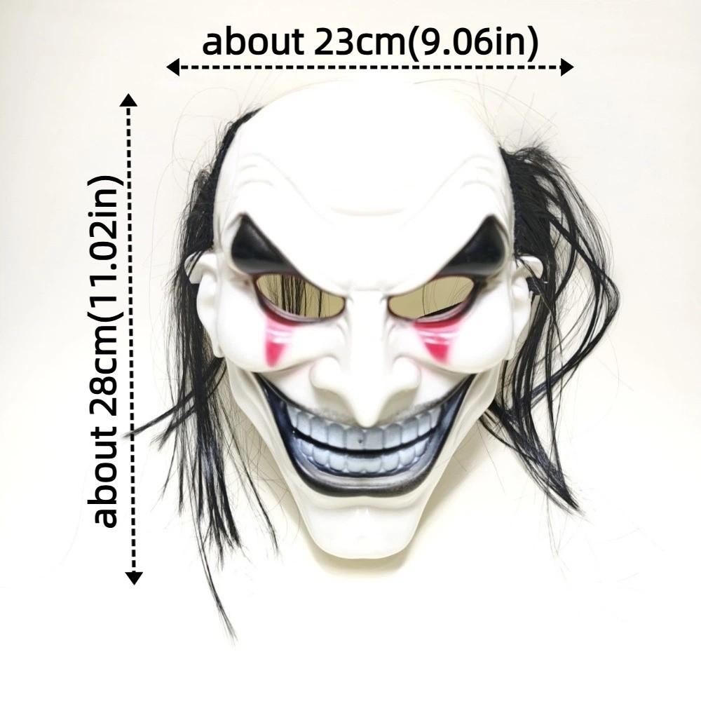 Smile Face Halloween Joker Mask Realistic Full Face Mask Novelty Scary Clown Mask Carnival Party