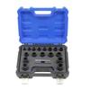 19-Piece Nut Twister and Nut Extractor Socket Set, 1/2" and 3/8" 8-22mm, for Easy Furniture Assembly and Car Repair. Removes Worn and Broken Bolts, Da