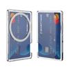 Transparent Magnetic Phone Card Case Back Cover For Iphone 12 For Magsafe For Samsung Xiaomi Huawei For Id Card Bank Card