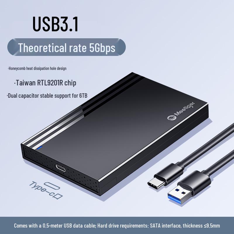 Mihou 2,5-дюймовый корпус для мобильного SATA жесткого диска с интерфейсом USB 3.0 Type-C для SSD и HDD