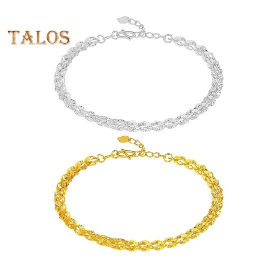 Women Bracelet Hollow Out Adjustable Length Retro Style Silver Plated Anti-rust Prom Daily Dating Wrist Chain Lady Jewelry Birthday Present