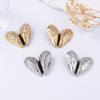Темперамент Легкая Роскошь Морское Животное Сплав Ракушка Геометрическая Форма Сердца Неправильная Текстура Блестящие Серьги