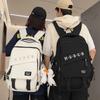 Student Bag Men Letter Backpack Women's Large Capacity Computer Backpack Couple Backpack