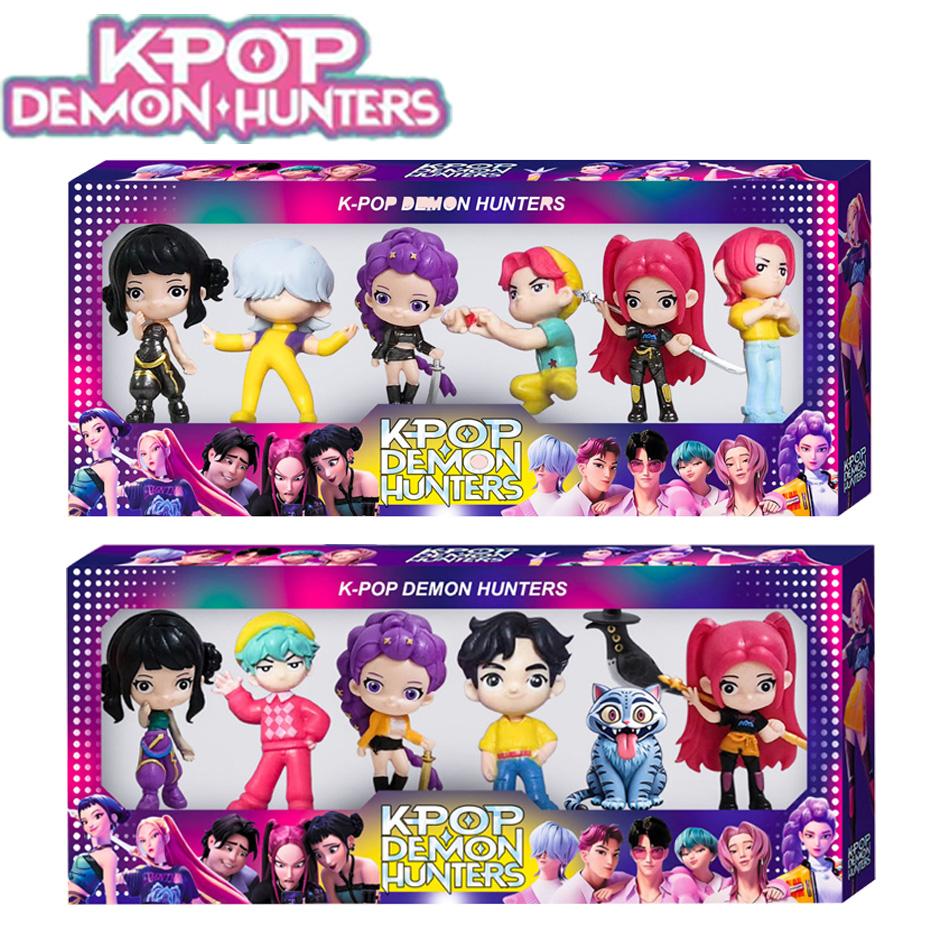 2 стиля Аниме Kpop Охотники на демонов Охота на ведьм HUNTRIX SAJA BOYS RUMI MIRA ZOEY Derpy Tiger Фигурка Модель Кукла Рождественский подарок