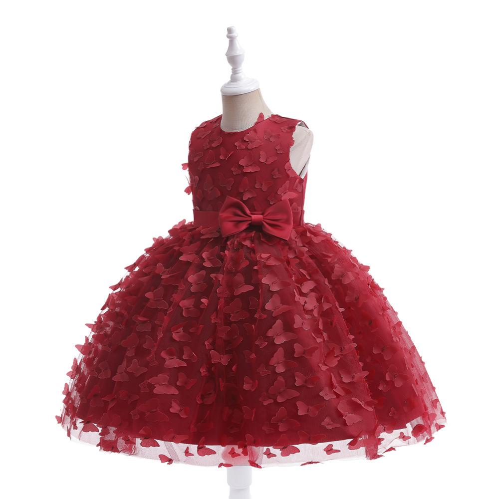 Kids Christmas Dresses For Girls Elegant Princess Wedding Dress Children Vintage Evening Party Dress Christmas Prom Formal Dresses