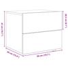 vidaXL LED Nachttisch Wandmontage Altholz 50x39x41 cm
