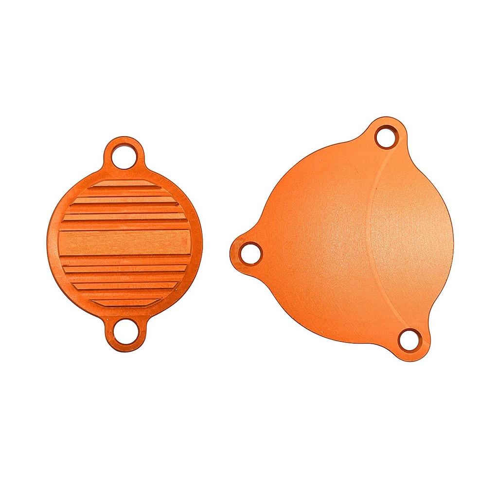 Motocross CNC Oil Pump Cover Guard Cap and Oil Filter Cover Cap For KTM XC-F XCF-W XC-W SX-F EXC-F EXC Six Days 250-530 13-