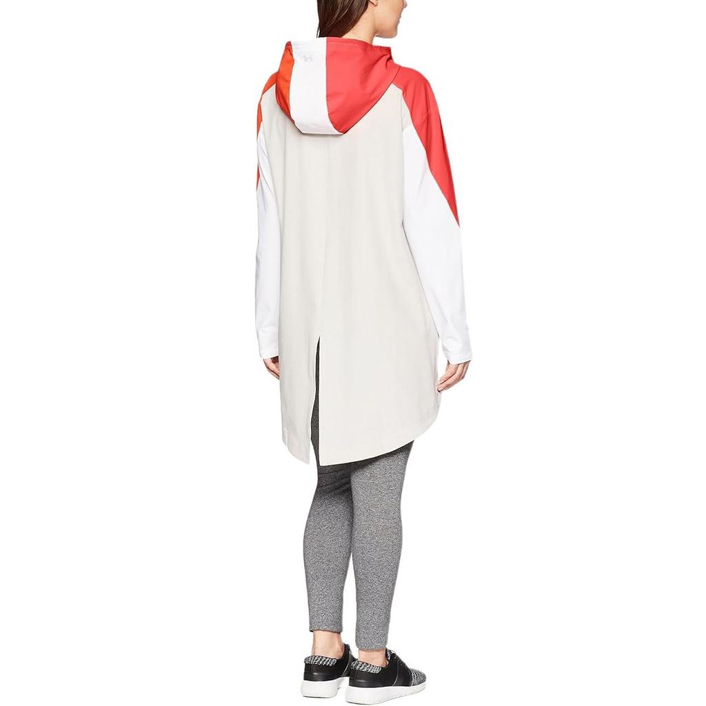 (WMNS) Under Armour Woven Graphic Anorak Jacket 'White Black Orange' Women's 1317852-100