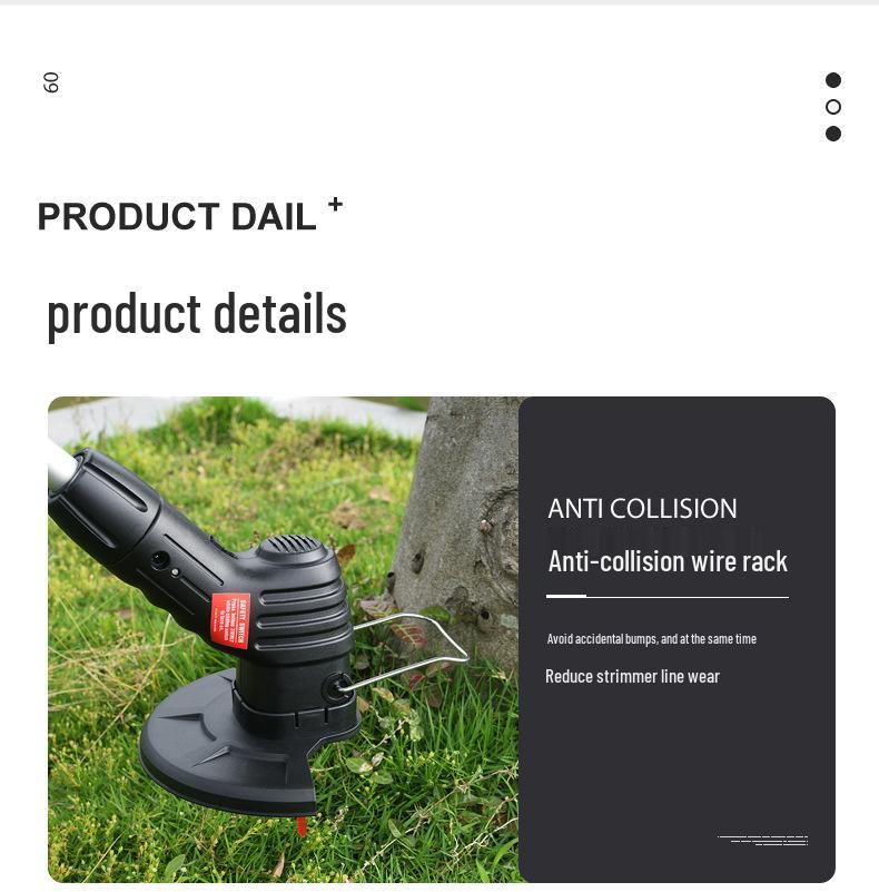 Перезаряжаемая ручная электрическая газонокосилка и садовый триммер