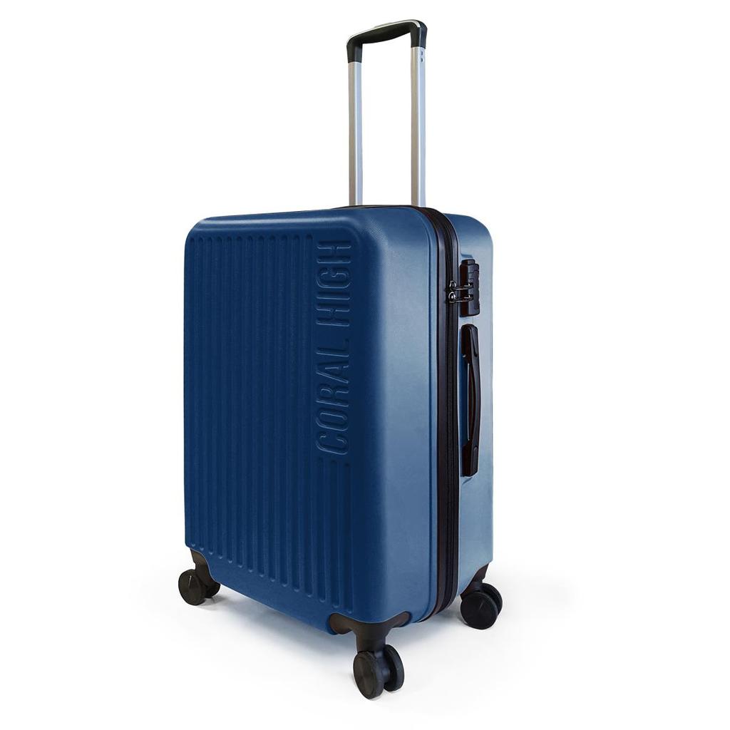 coral high Чемодан среднего размера из АБС-пластика темно-синего цвета 16407