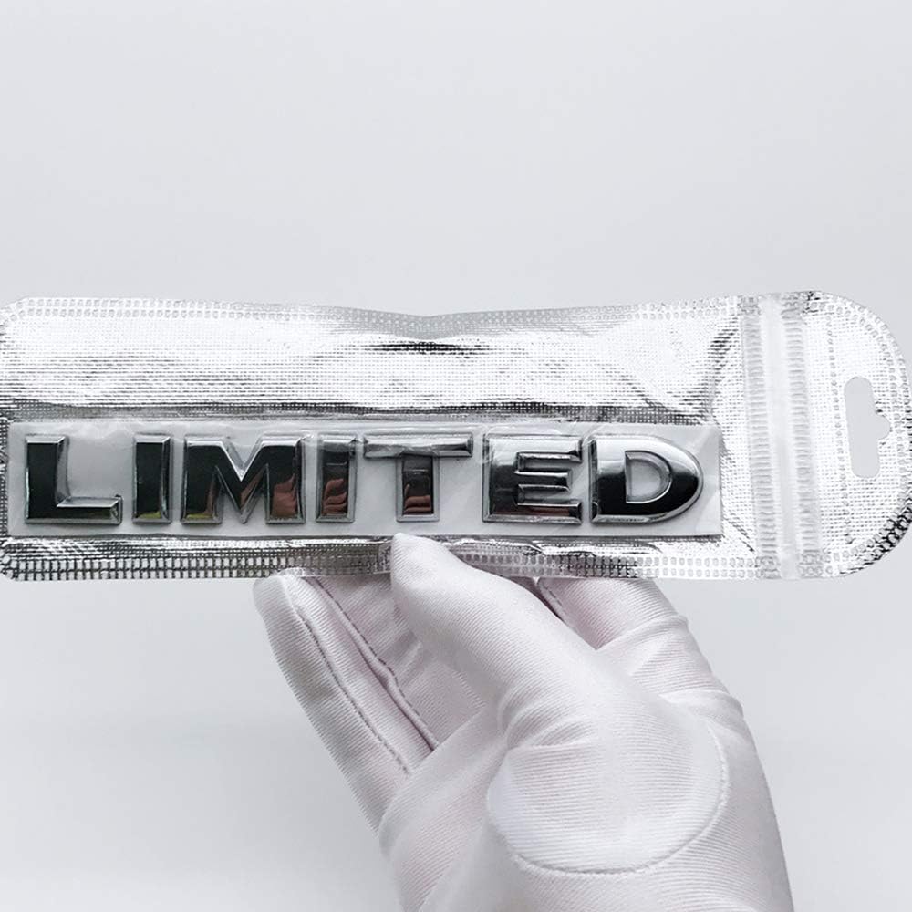 HUAPX® 3D Metal Limited Emblem Badges,1Pack OEM Chrome Aluminum Alloy Badges Decal Suit for Side Fender Rear Trunk Tailgate with Adhesive Tapes Auto