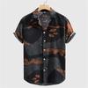 Men's Summer 3D Printed Button-Down Shirt Men Fashion Trend Casual Comfort Breathable Quick Drying Ultra-Thin Button-Down Shirt