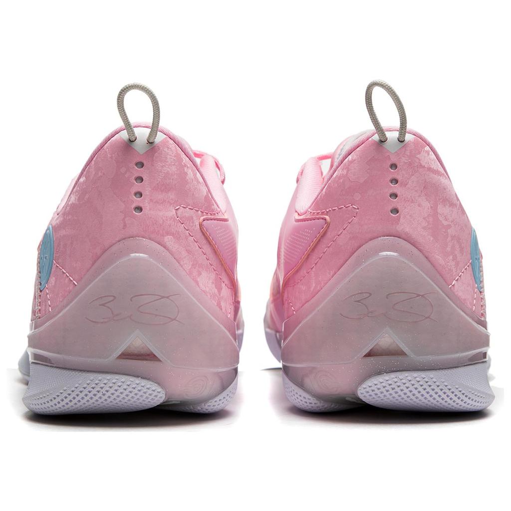 Li Ning Wade 808 4 Ультраамортизация Износостойкие Легкие Упругие Низкие Баскетбольные Кроссовки Мужские Розовые ABAU031-6