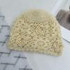 Retro style hand-crocheted crochet double-layer hat women's autumn and winter fashion foreign style warm wool hat knitted hat