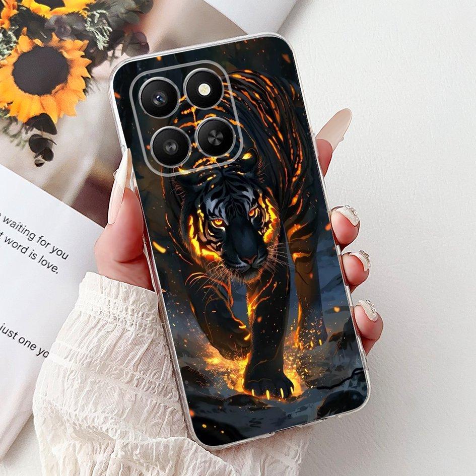 For Honor 400 Smart 2025 Case Fashion Bamboo Flower Soft Silicone Clear Bumper Protective Cover For Honor 400 Lite ABR-NX1 Funda