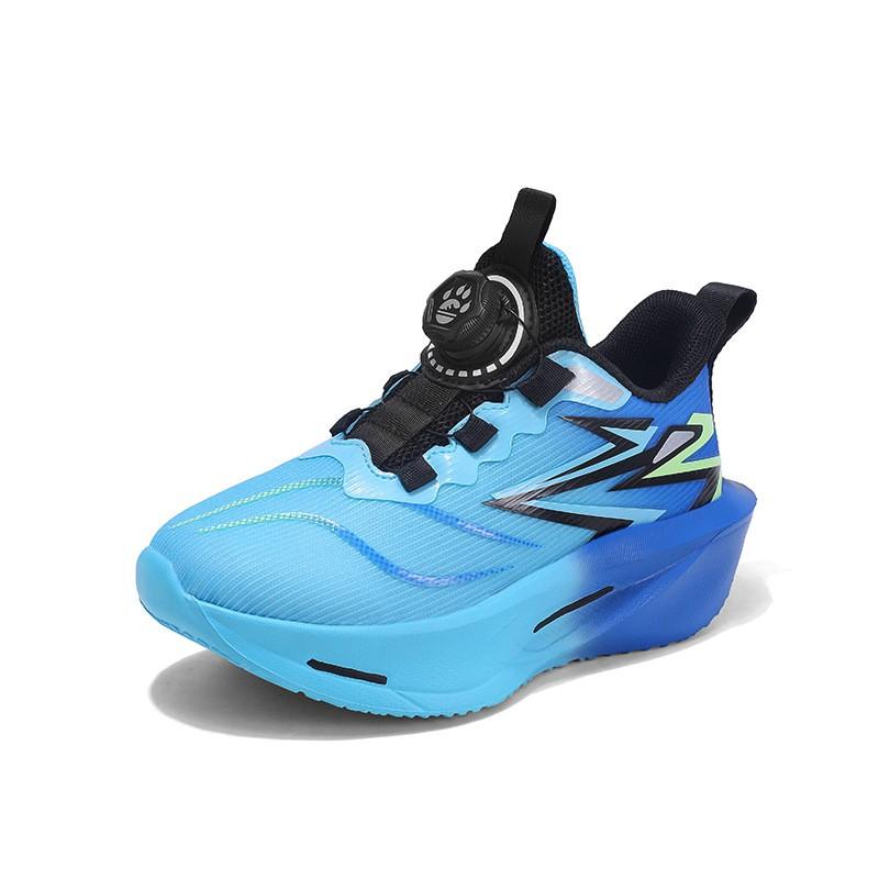 Kids Running Shoes Boys Girls Breathable Mesh Sneakers With Rotating Buckle Fall Athletic Footwear