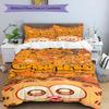 3pcs Duvet Cover Set (1*Duvet Cover + 2*Pillowcase, Without Core), Garfield Print Bedding Set, Bedroom Decor, All‑Season, Birthday Gift