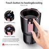 Car Cup Holder Cooler & Warmer with Digital Display, Universal 12V Heated/Cooled Drink Holder for Coffee