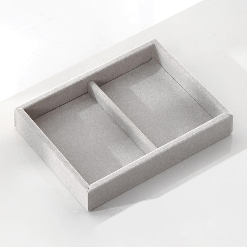 Бархатный ящик для хранения ювелирных изделий, штабелируемый поднос для показа, кольцо, браслет, ожерелье, органайзер для сережек, ящик для рукоделия, ящик для рукоделия