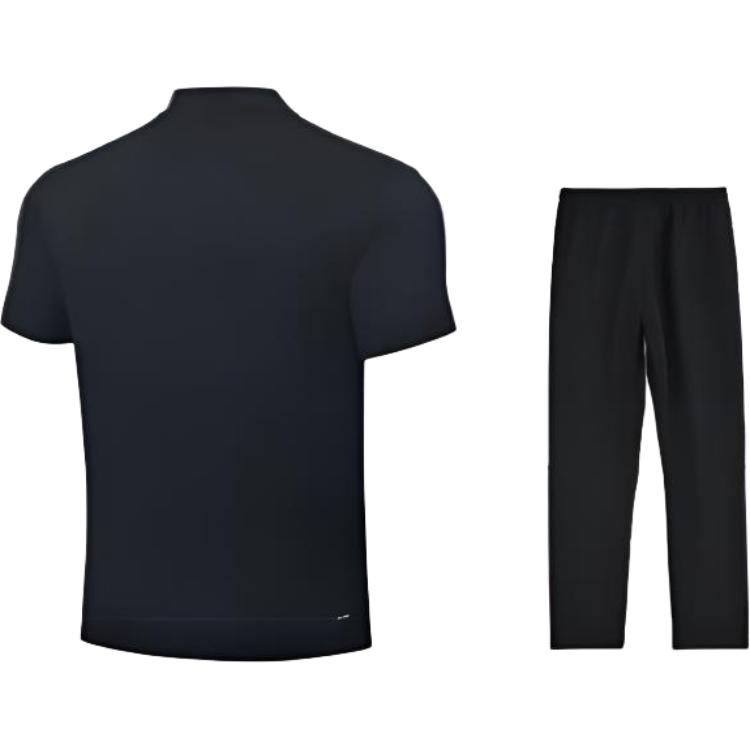 Li-Ning Летняя мужская рубашка-поло, приятная для кожи, удобная, дышащая, легкая, универсальная, модная, трендовая, повседневный спортивный костюм APLR125-9+AKLU881-1