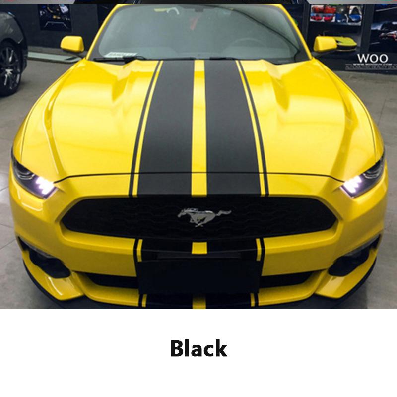 Для Ford Mustang 15-20 узор из углеродного волокна, полный кузов, гирлянда, декоративная наклейка, капот двигателя