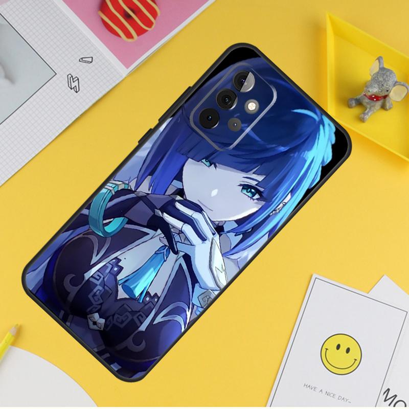 Чехол Genshin Impact Yelan для Samsung Galaxy A53 A33 A23 A13 A06 A56 A16 A36 A55 A35 A17 A54 A34 A14 A52 A32 A15