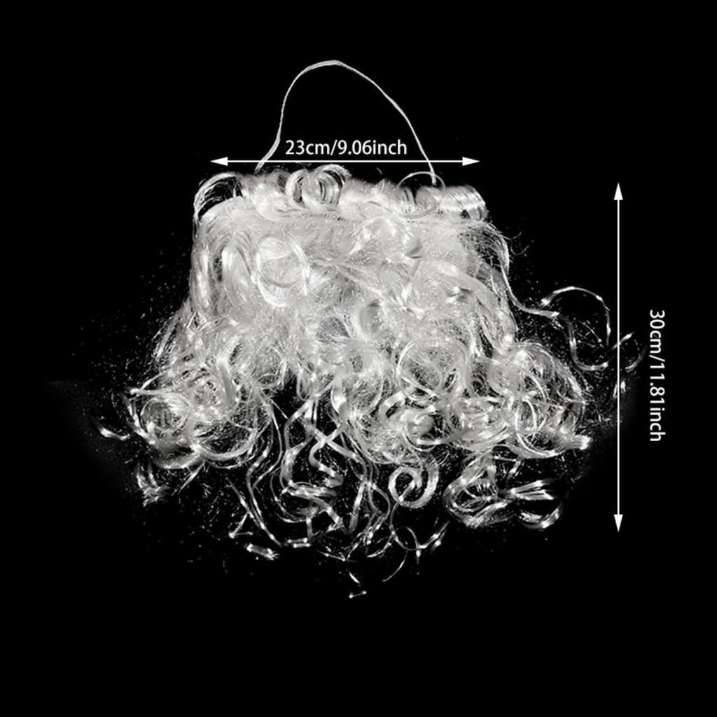 Борода Санта-Клауса Кудрявая Пушистая Костюм Взрослые/Дети Рождественское Выступление Санта Поддельные Белые Усы Руль для Косплей Вечеринки