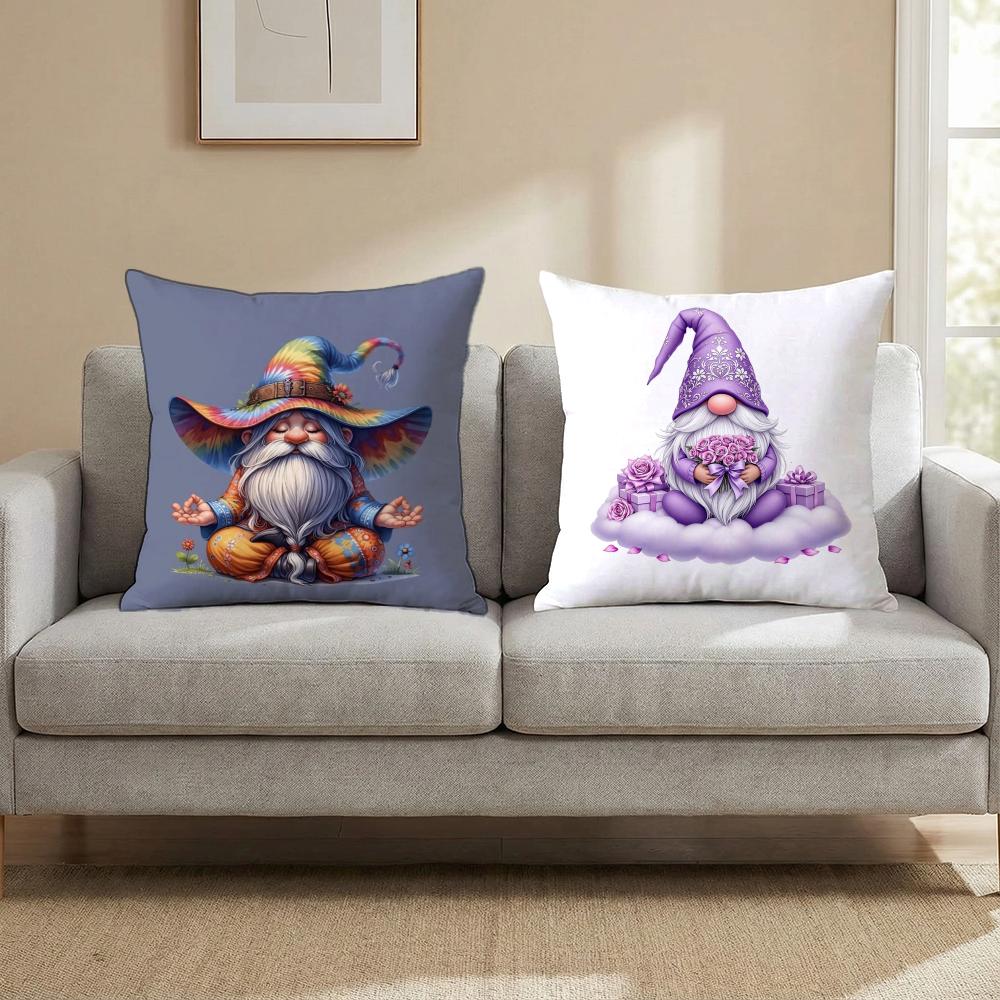Чехол для подушки Everyday Gnomes с многофункциональным рисунком для дома и автомобиля — двусторонний, мягкий и прочный для повседневного использования.