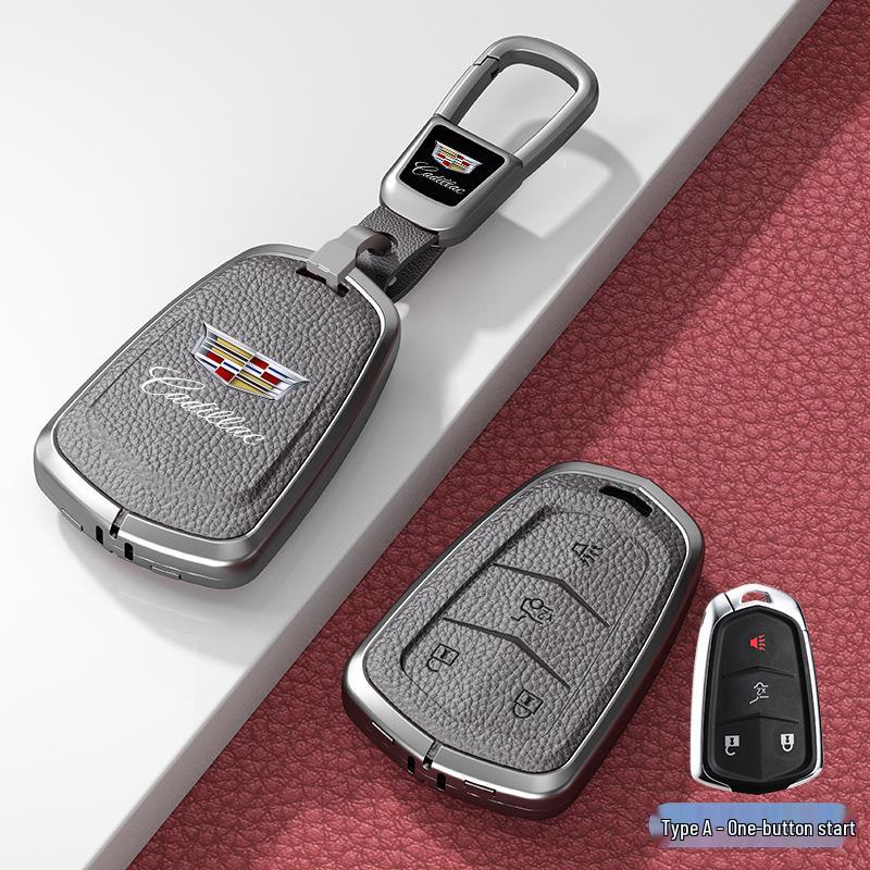 Кожаный чехол для ключа для Cadillac XT5/CT6/XT4/XTS и ATSL – Унисекс-дизайн с пряжкой