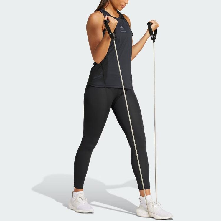 adidas Женский топ с графическим принтом Les Mills Черный IX7982