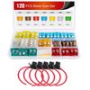 120/140Pcs Car Fuses AssortmentKit,Blade-Type Automobile Fuses,Automobile Fuses 2/3/5/7.5/10/15/20/25/30/35/40Amp