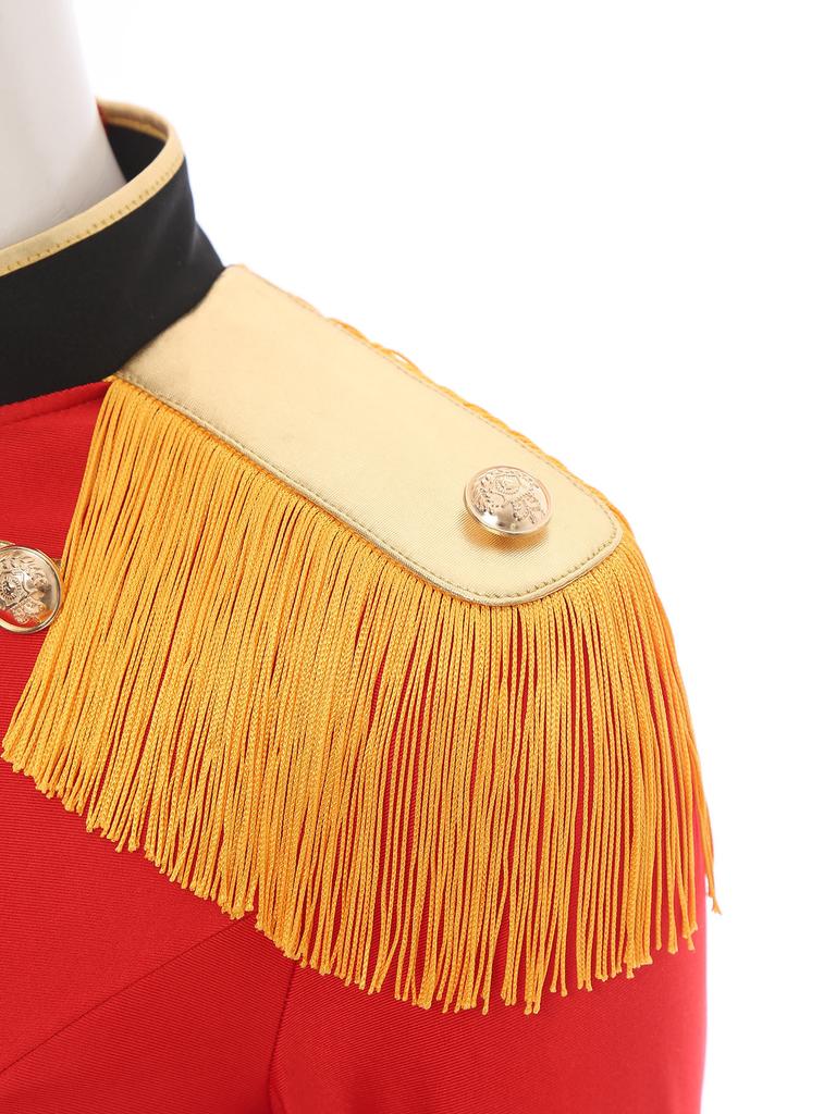 Женский костюм укротителя львов с кисточками на плечах и длинными рукавами, платье для циркового инспектора, наряд на Хэллоуин с поясом