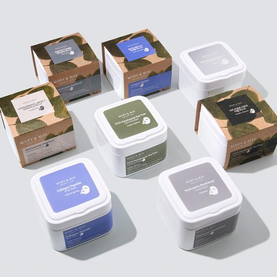 Mary & May Cica Houttuynia cordata Успокаивающая маска с экстрактом чайного дерева, упаковка 30 листов