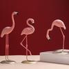 Colorful Flamingo Statue Resilient Resin Desktop Ornament for Contemporary Living Spaces