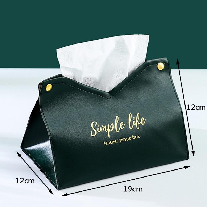 Держатель для салфеток для домашнего офиса, прочный ящик для хранения из искусственной кожи, настольный салфеточный чехол для туалета, автомобиля, антивлаговый бумажный контейнер для перекачки