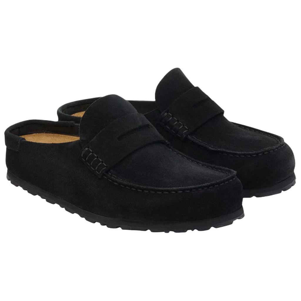 Birkenstock Неаполь Резиновая подошва Без специальных функций Закрытый носок Тапочки Унисекс Черный Узкие 1030813