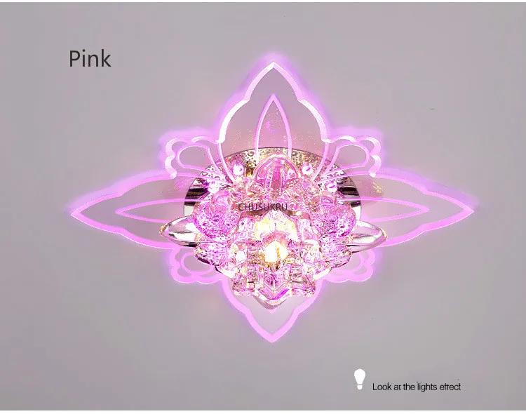 European Modern Minimalist Living Room Spotlight Led Crystal Aisle Corridor Porch Acrylic Creative Entrance Hall Light LX101601