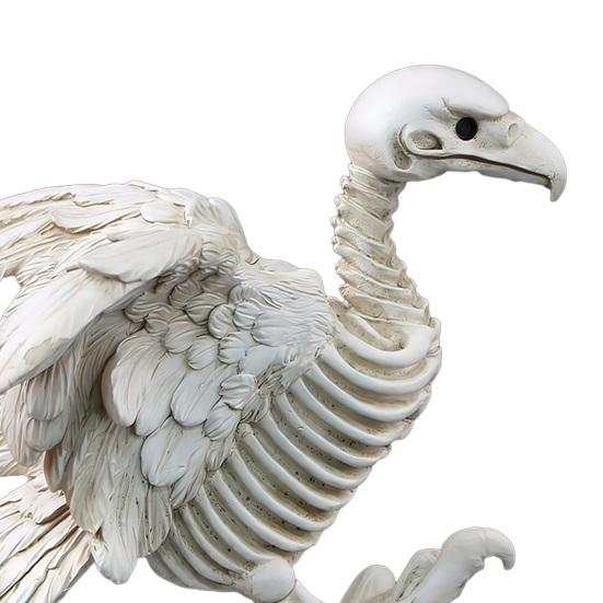 Vintage Halloween Skeleton Decor Vulture Statue, Realistic Bird Bone Figurine for Gothic Theme Party Decoration Home Decor, Spooky Tabletop