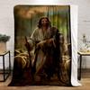 Shepherd Lamb Flock Blanket  Printed Blanket for Living Room Bed Couch lunch break Soft Cozy Blanket for Friend's festival Gift