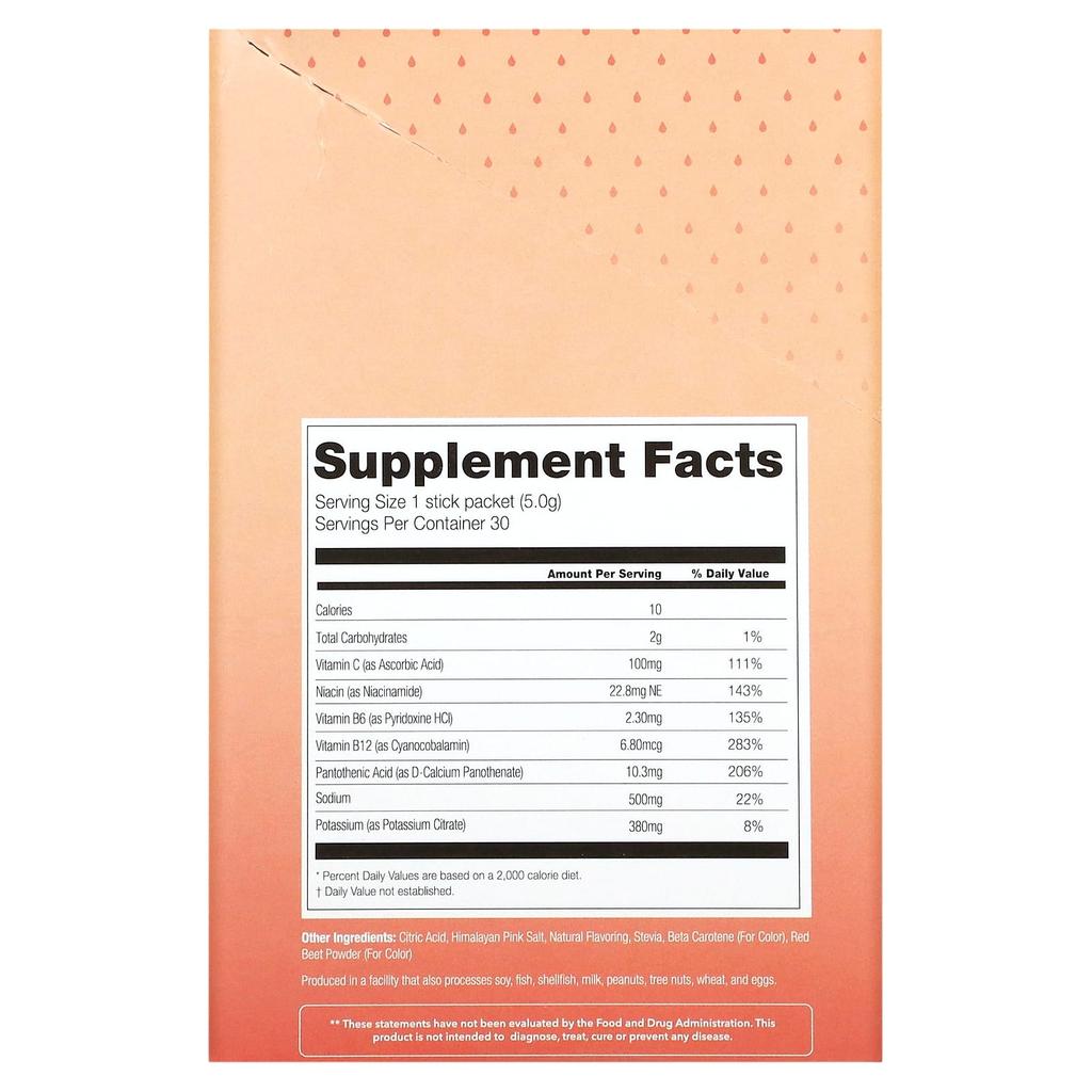 310 Nutrition, Hydration, смесь для приготовления электролитного напитка, персик-манго, 30 батончиков, 0,18 унции (5 г) Каждый