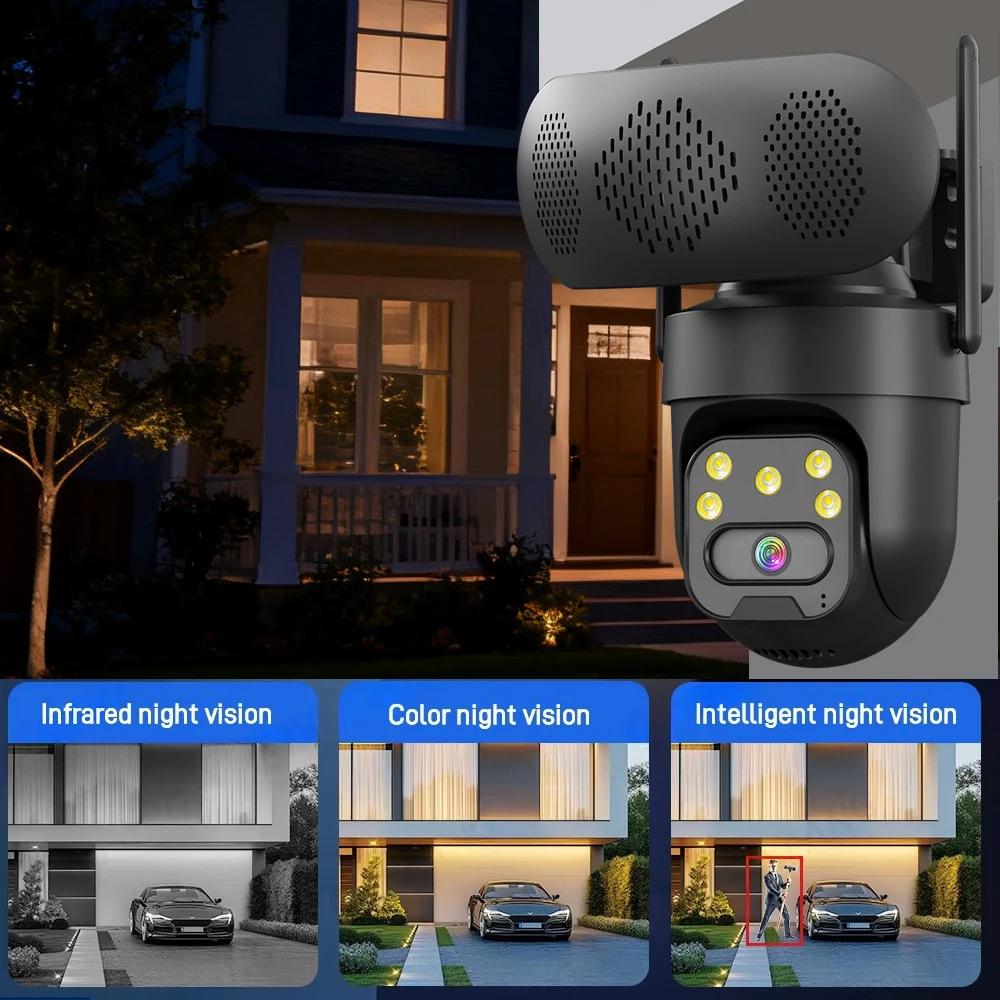 Icsee Наружная Bluetooth-колонка-камера с HD ночным видением и громким звуком